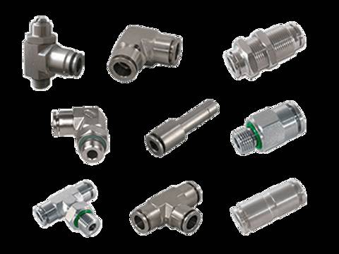 Alfotech offers push-in fittings in stainless steel that are made in an unsurpassed quality. Our fittings are available in many forms and has a long life.