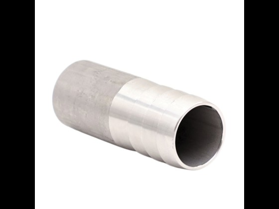 High-quality hose tail in AISI 316 stainless steel with weld connection, ideal for secure and durable industrial use. Order here!