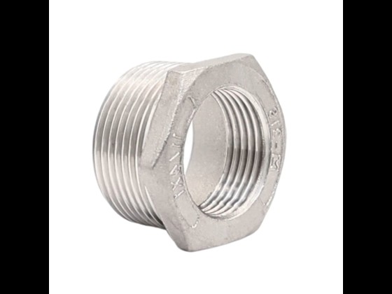AISI 316 stainless steel nipple socket, perfect for industrial environments with high hygiene standards. Buy from Alfotech!