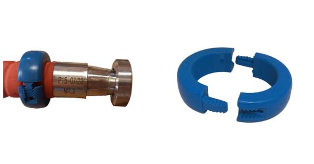 Collage of 2-piece hose guard