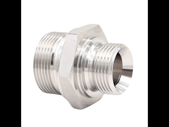 Stainless steel reducing nipple with 60 x 60° angle, perfect for industrial environments. Buy from Alfotech today!