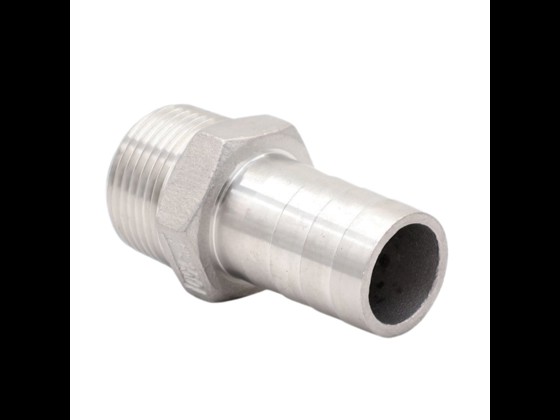 Stainless steel AISI 304 hose nipple male, designed for durability in industrial settings. Reliable and corrosion-resistant. Order now!