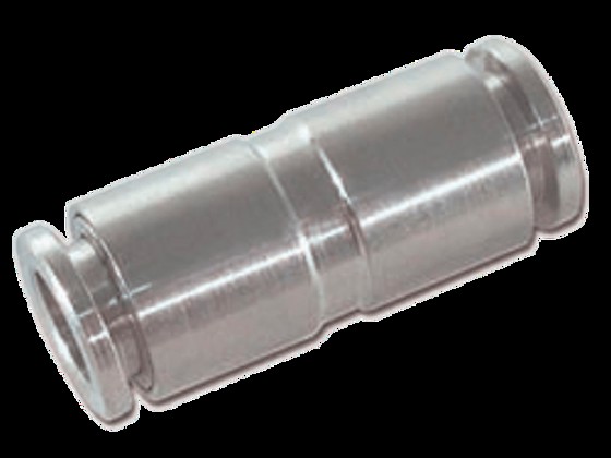 Push-in Union connector, metric tube, stainless