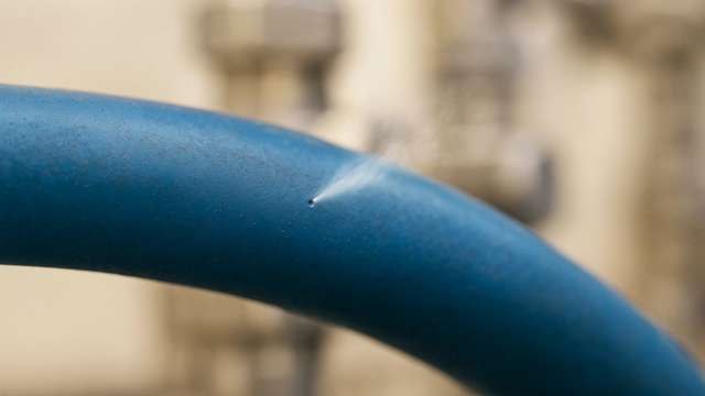 Leak in blue Teflon hose
