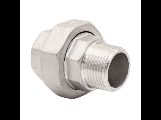 Durable union with conical seal in AISI 316 stainless steel, ideal for the food industry's hygiene and corrosion resistance standards. Order online!