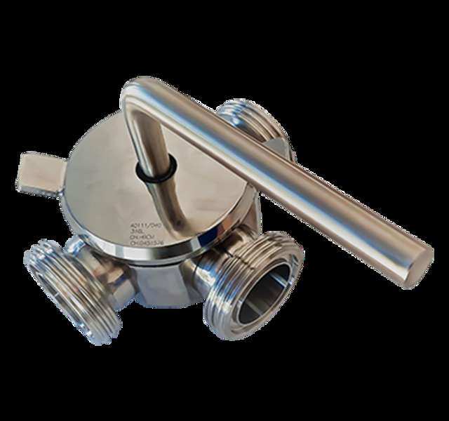 Manual 3-way plug valve