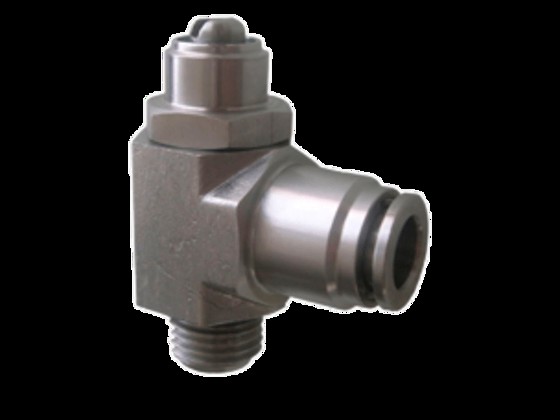 Push-in, unidirectional flow regulator, BSPP thread, stainless